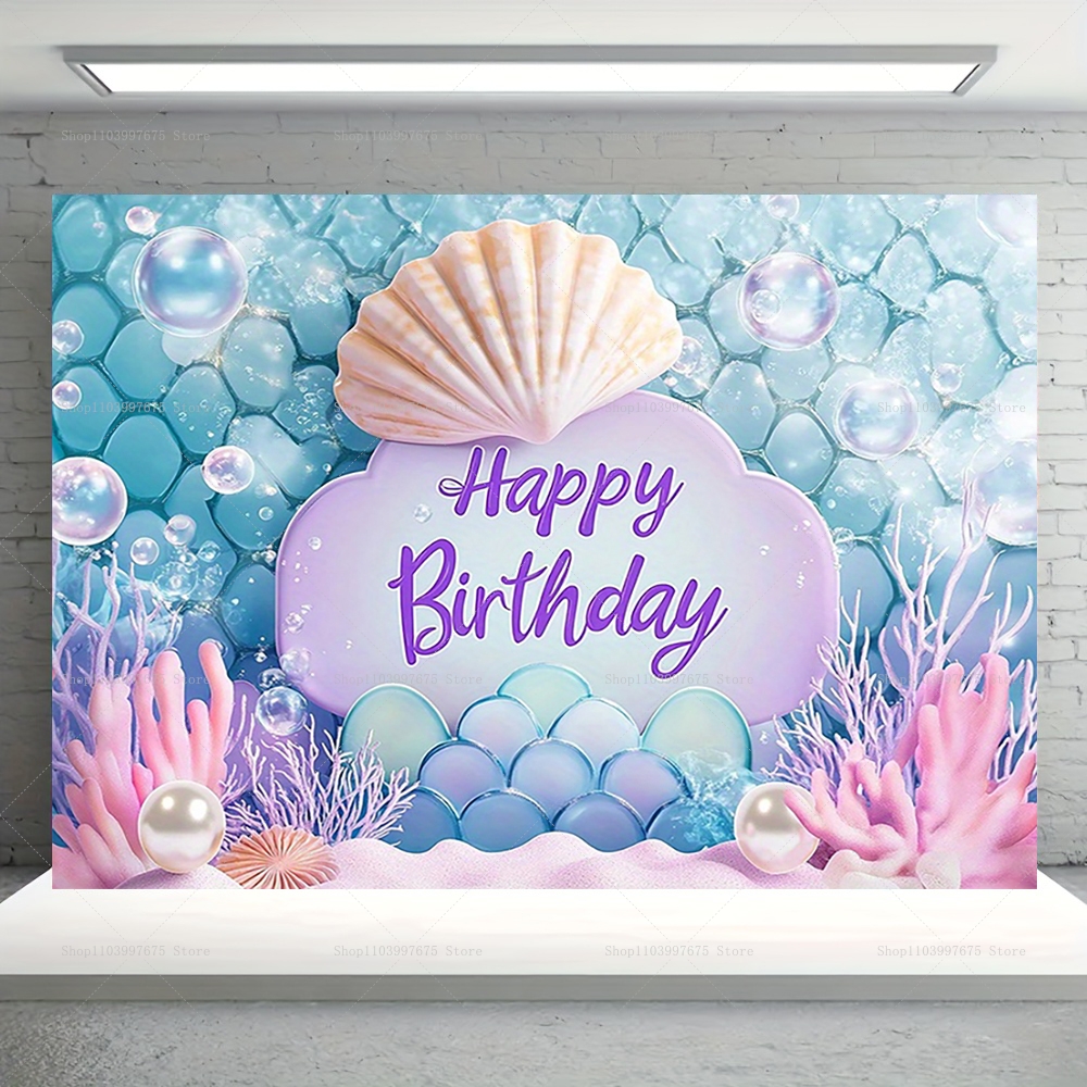 Baby Food Recipes - Mermaid Party Backdrops Children's Happy Birthday