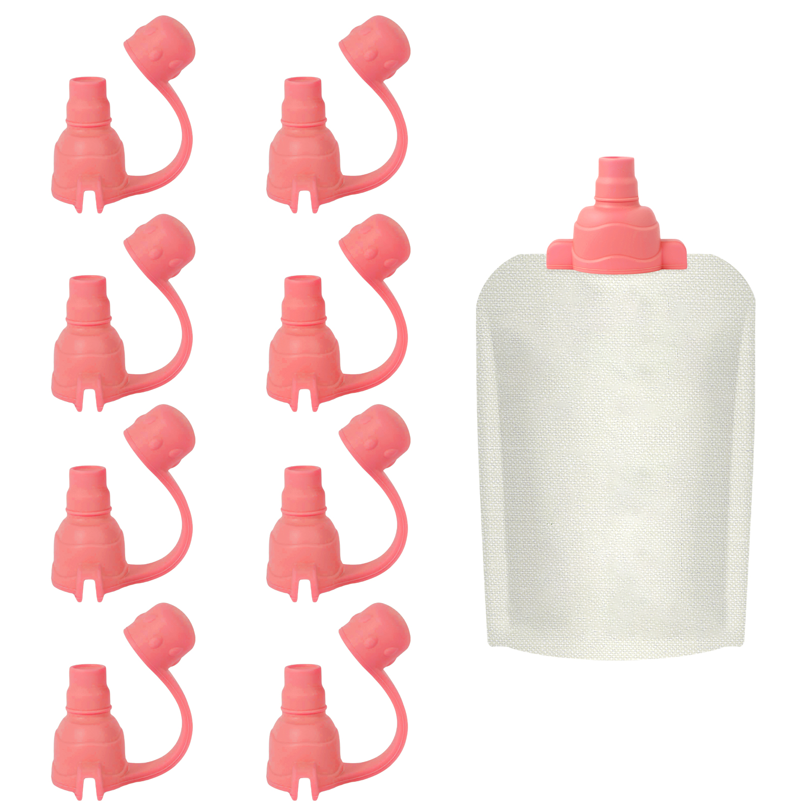 Baby Food Pouches Reusable - 8Pcs Baby Food Pouches No Spill