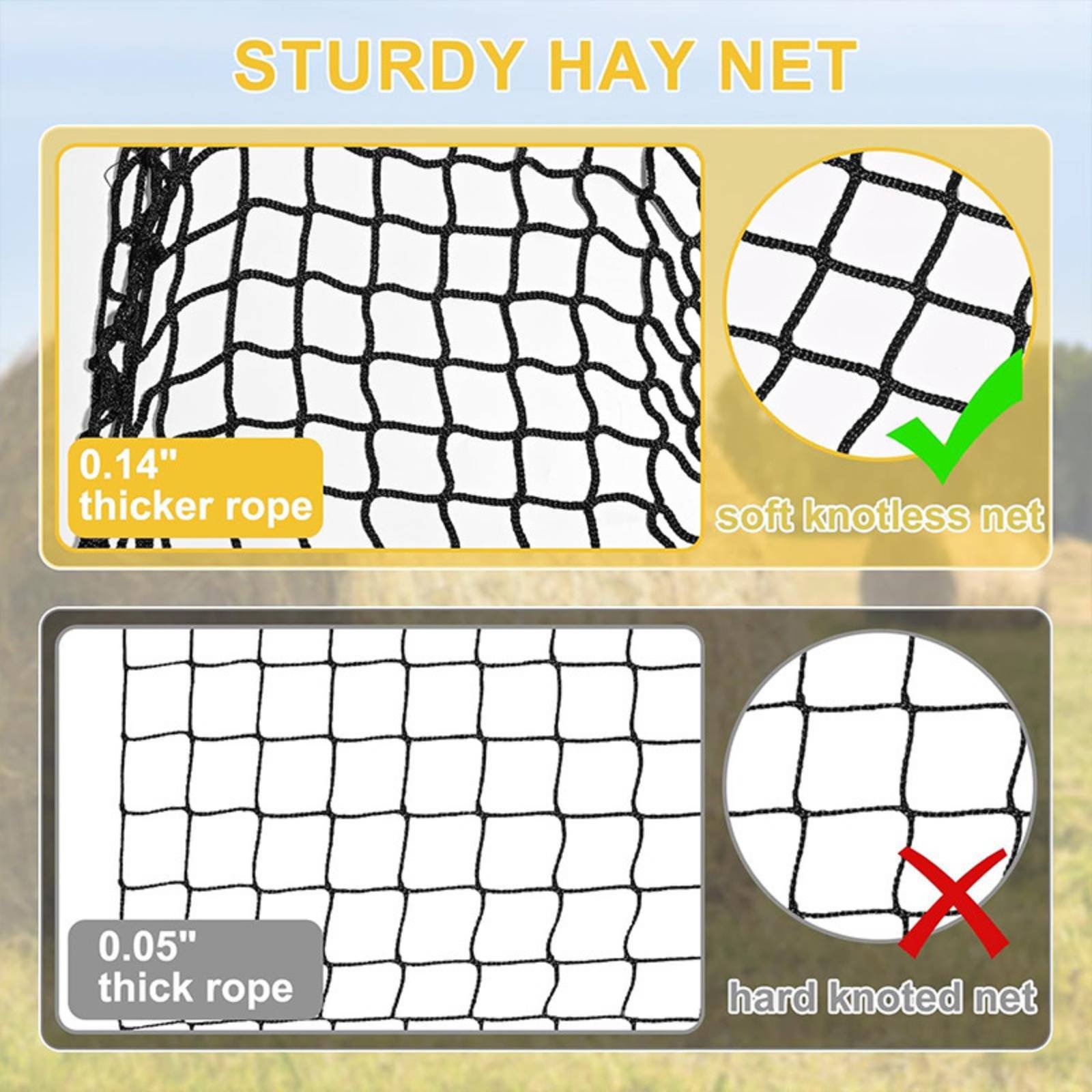 Mesh Feeder Bag - Large Hay Net Bag Long-Lasting Horse