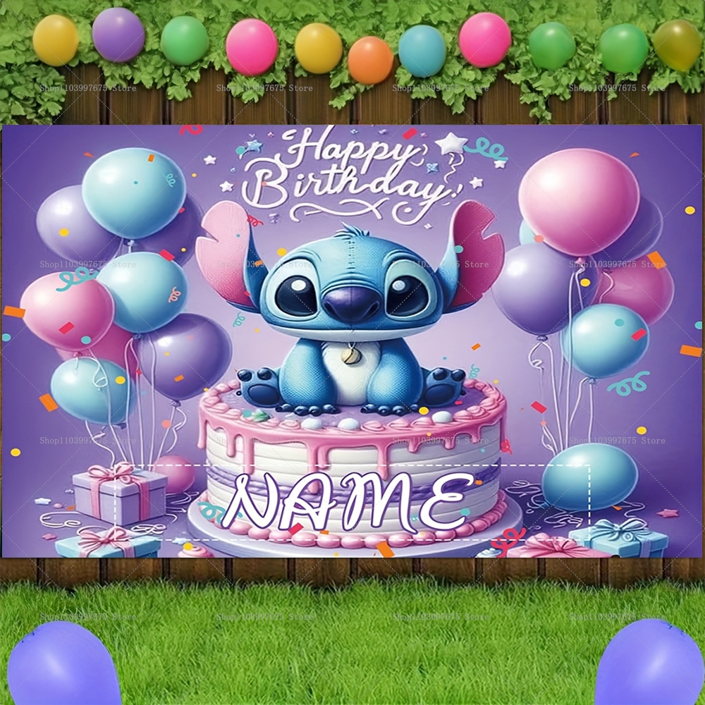 Baby Food Recipes - Personalized Disney Lilo&Stitch Backdrop Kid's Birthday