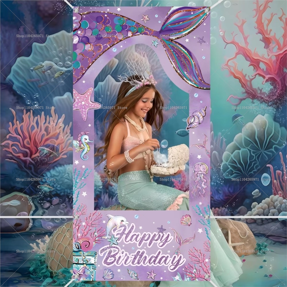Baby Food Recipes - Mermaid Butterfly Theme Photo Booth Background