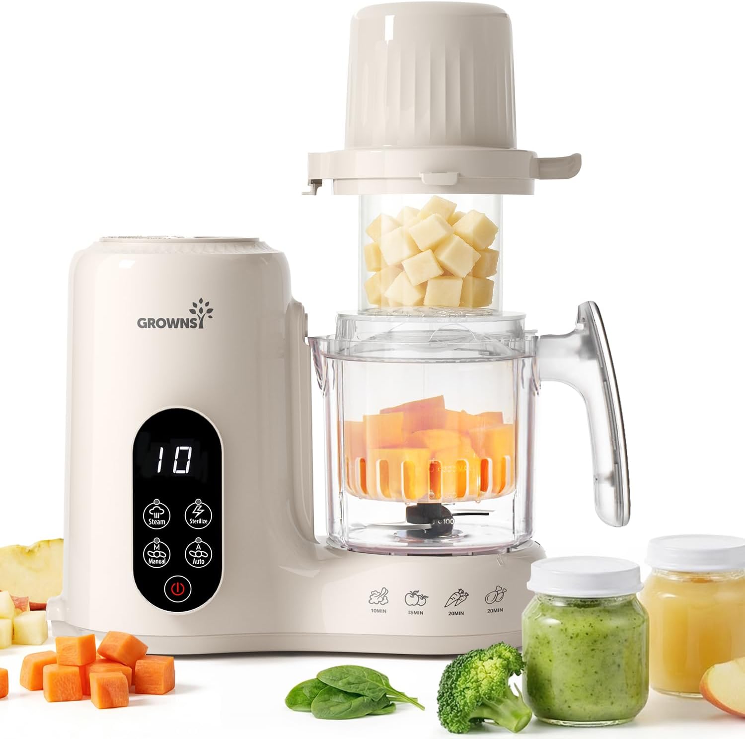 Baby Food Steamer - Baby Food Maker with Dual-Layer Steam