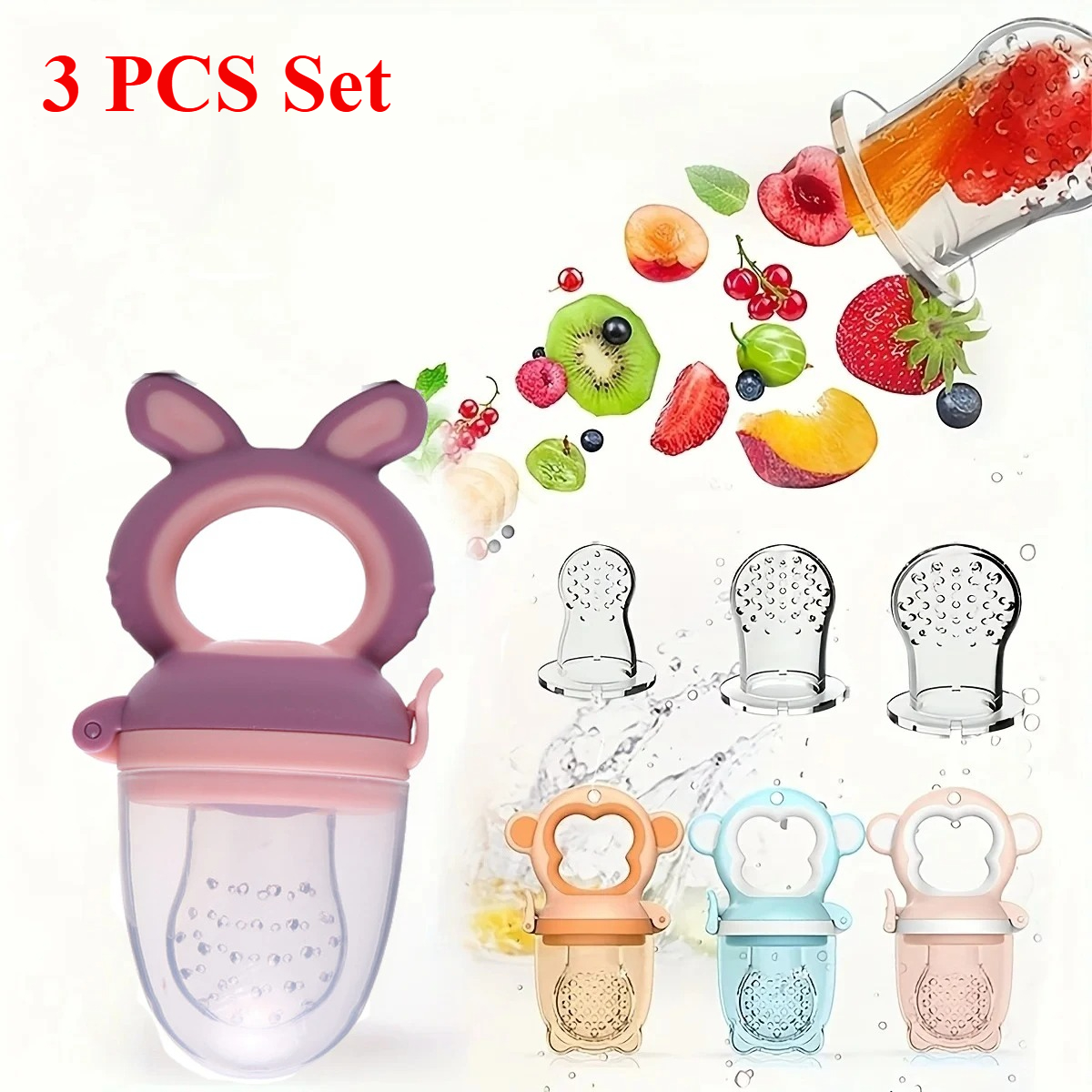 3pcs/set Rabbit-Shape Baby Fru – Mesh Feeder Bag Bewertung und Preis