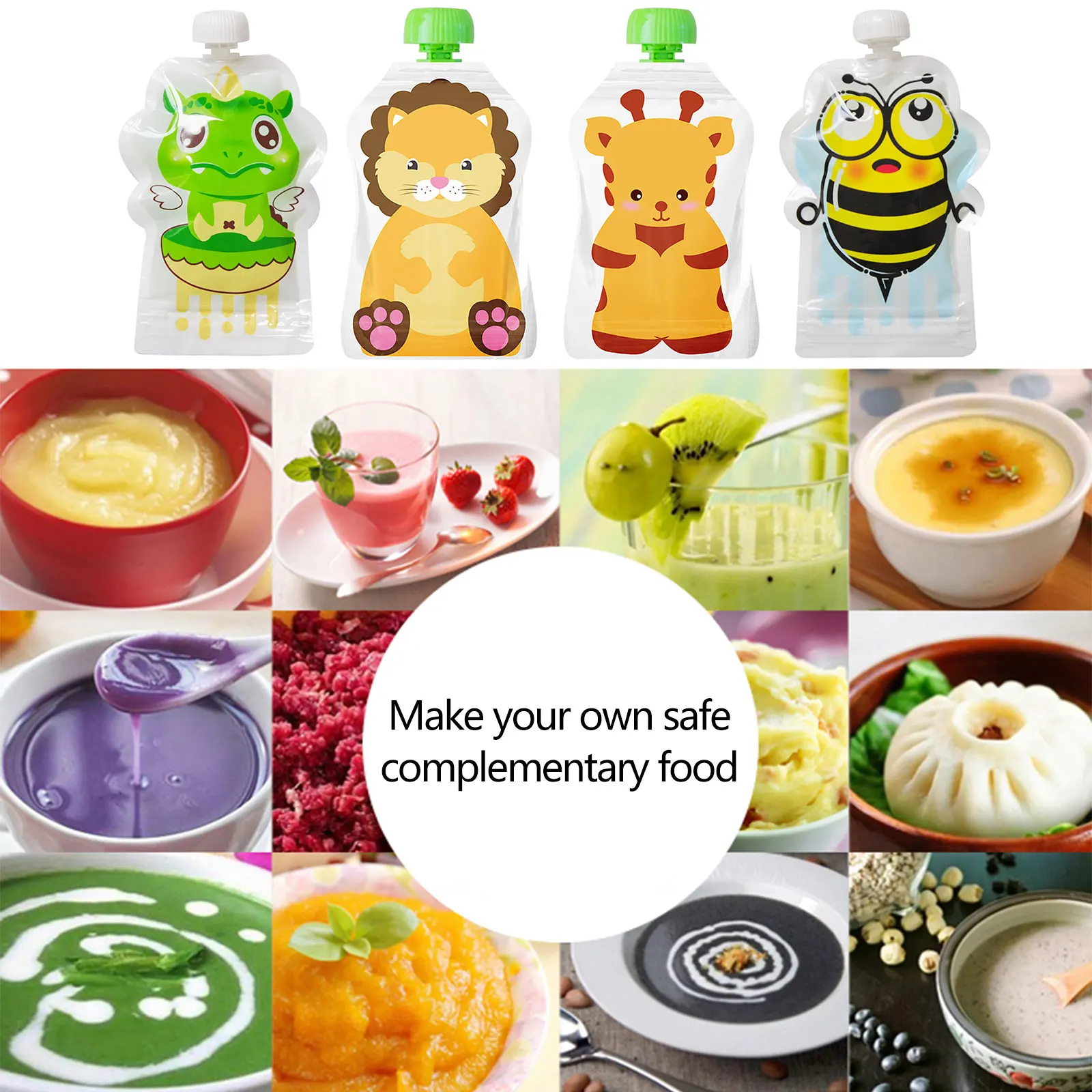4pcs Food Storage Bag Reusable – Baby Food Pouches Reusable Bewertung und Preis