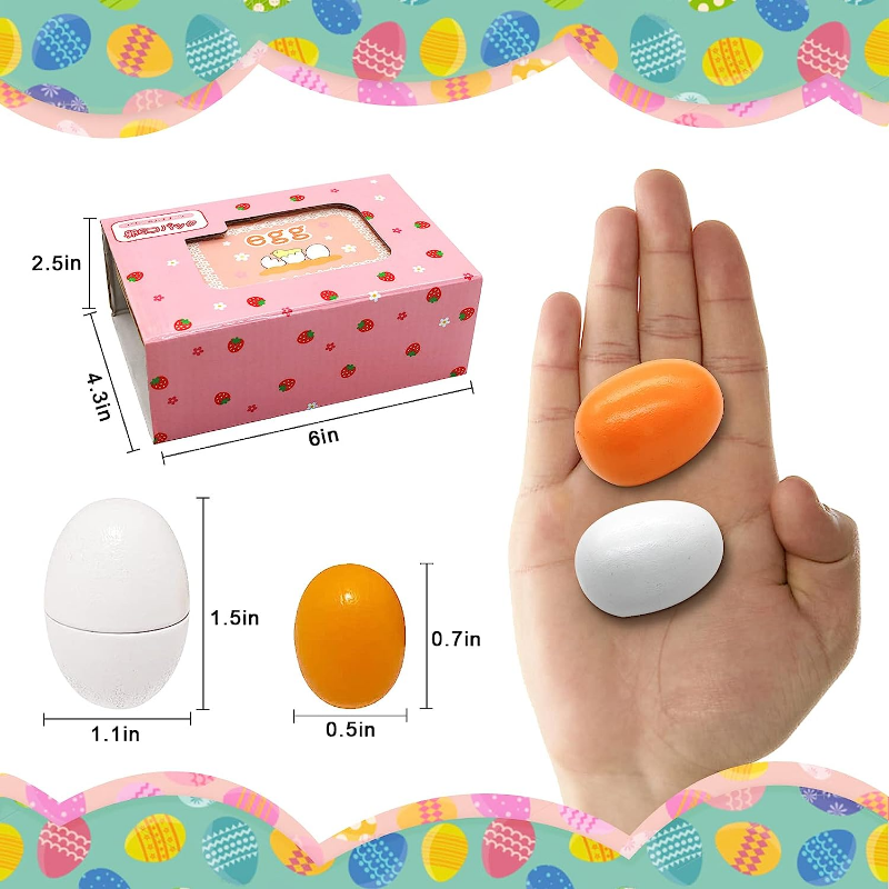 6Pcs Wooden Eggs Toy Kids Kitc – Baby Food Quantity Bewertung und Preis