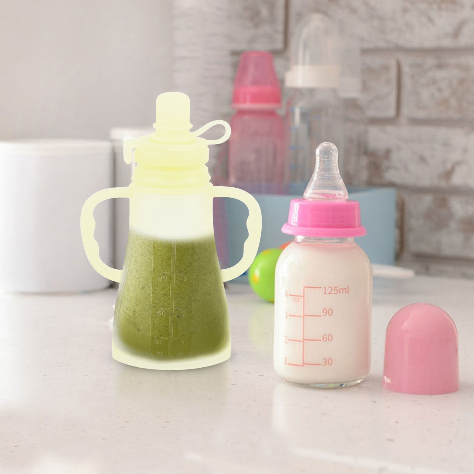 Refillable Silicone Baby Food  – Baby Food Pouches Reusable Bewertung und Preis