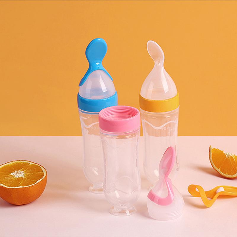 Squeezing Feeding Bottle Silic – Self Feed Spoon Bewertung und Preis