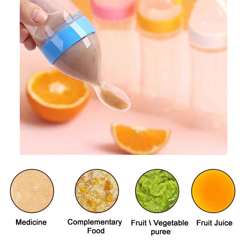 Squeezing Feeding Bottle Silic – Self Feed Spoon Bewertung und Preis
