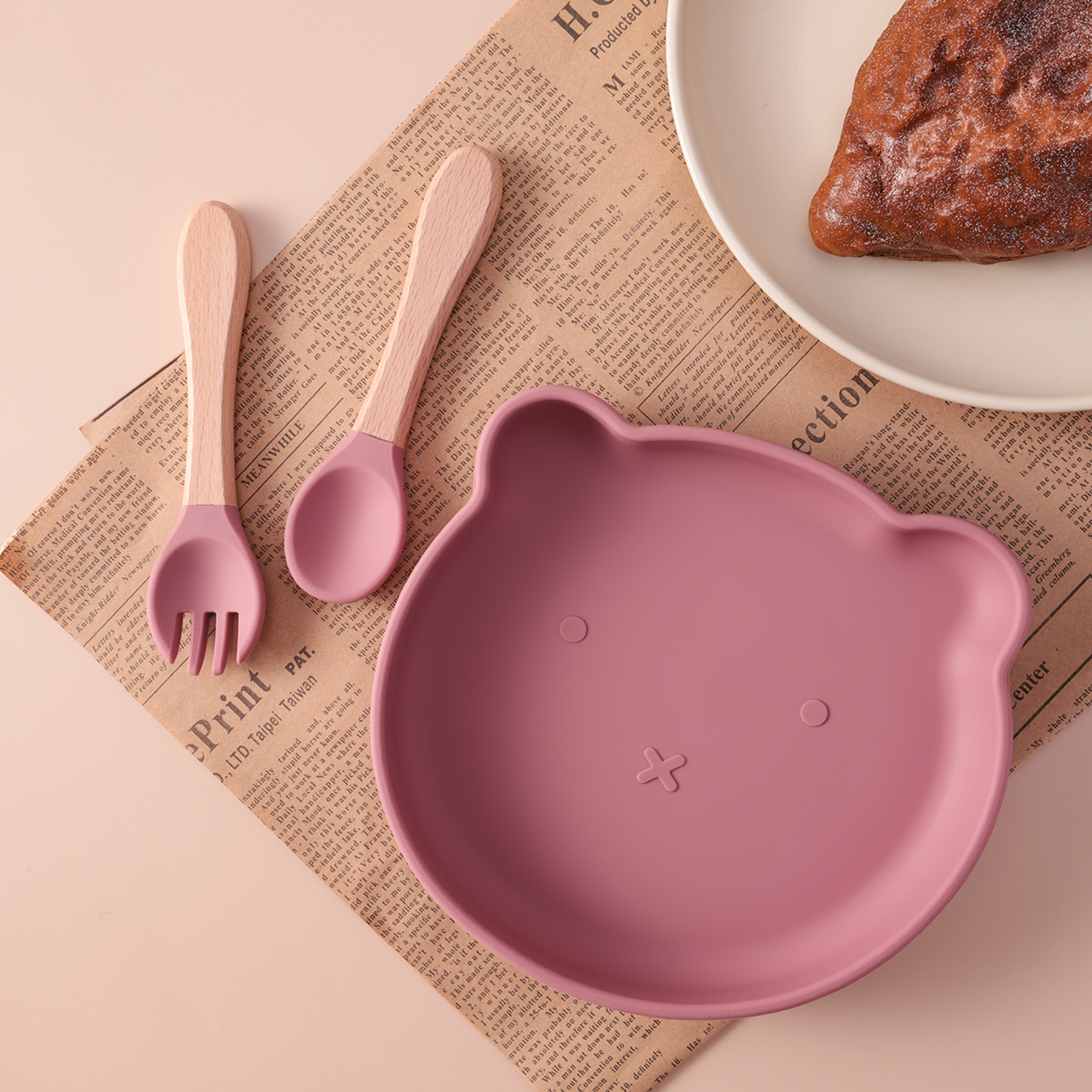 3PCS Cartoon Bear Silicone Suc – Self Feed Spoon Bewertung und Preis