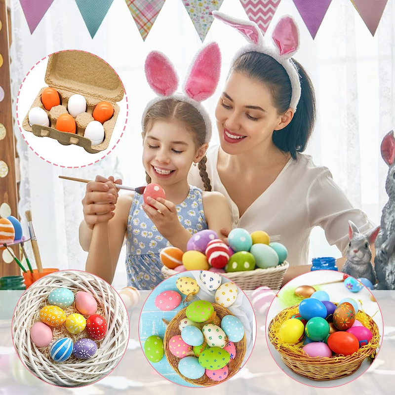 6Pcs Wooden Eggs Toy Egg Kitch – Baby Food Quantity Bewertung und Preis