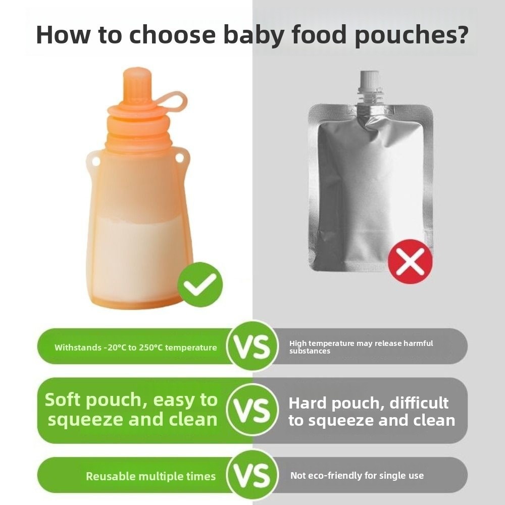 BPA Free Silicone Baby Food Po – Baby Food Pouches Reusable Bewertung und Preis
