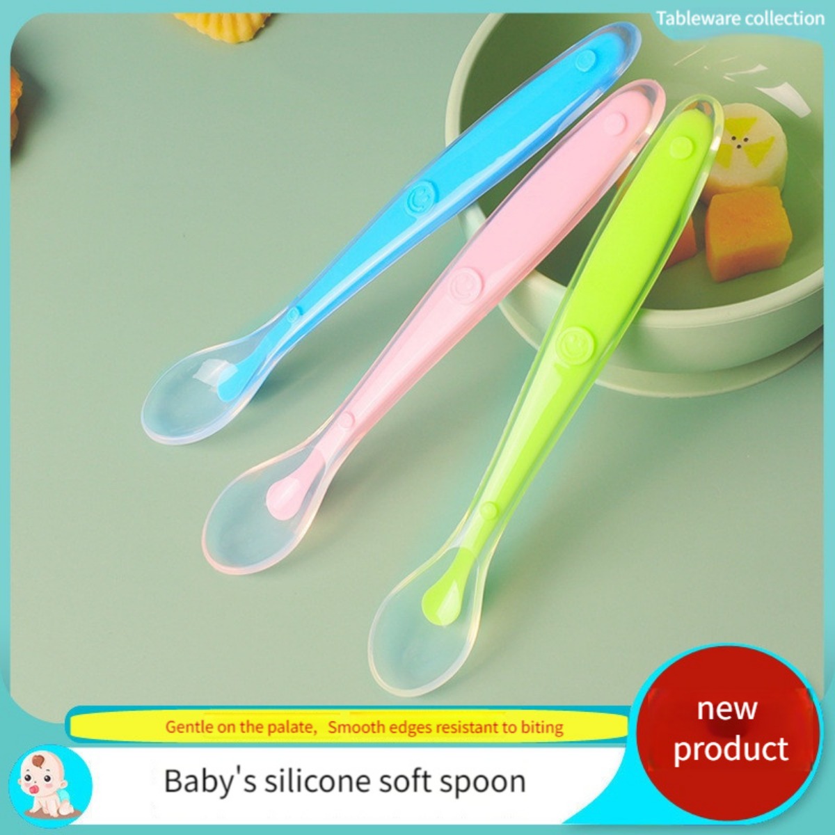 2Pcs Food Grade Silicone Baby  – Self Feed Spoon Bewertung und Preis