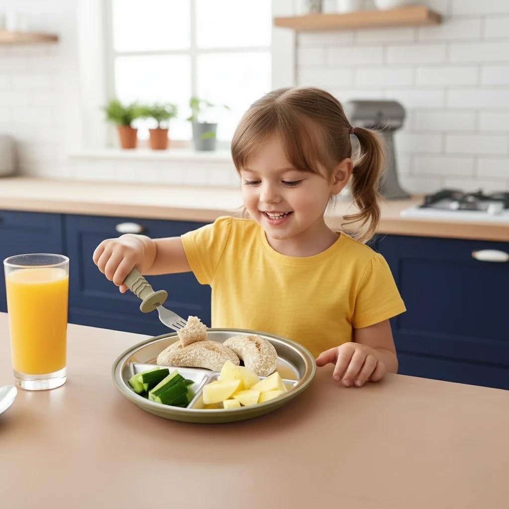 8PCS Baby Feeding Set Stainles – Self Feed Spoon Bewertung und Preis