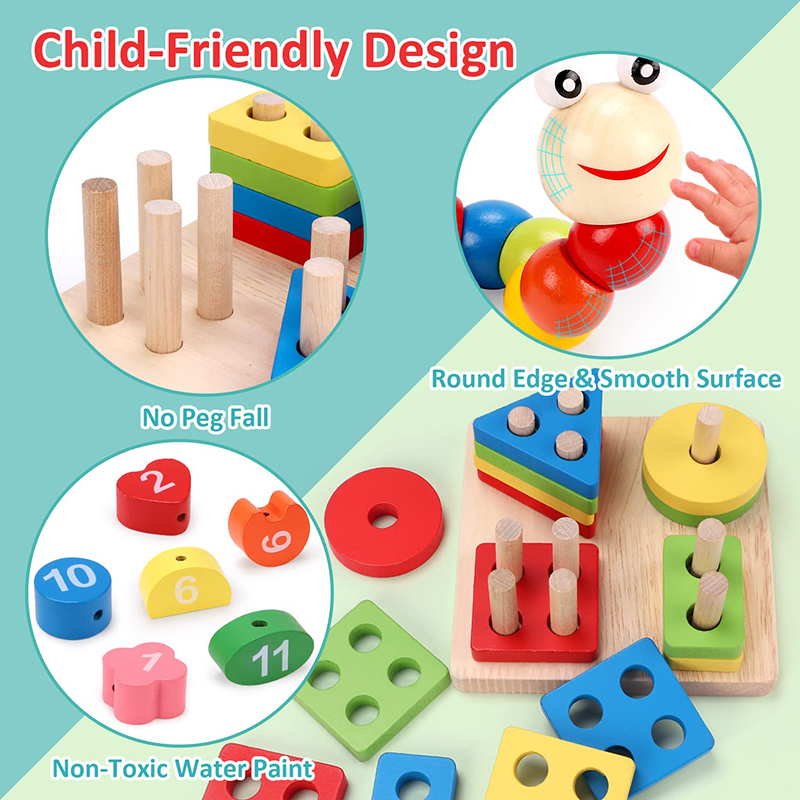 5-6pcs/set Montessori Wooden T – Baby Food Quantity Bewertung und Preis