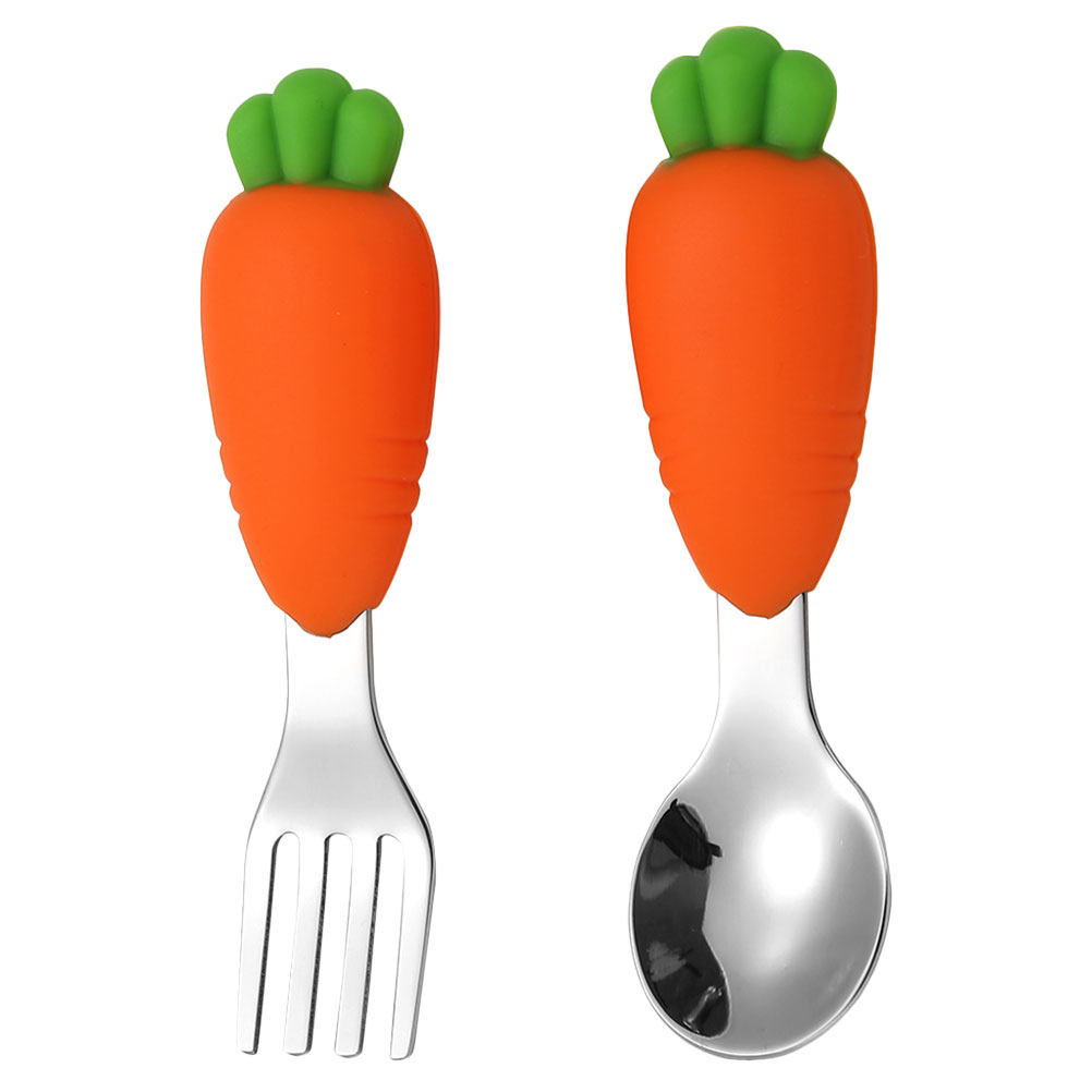 2Pcs Baby Spoon Fork Set Silic – Self Feed Spoon Bewertung und Preis