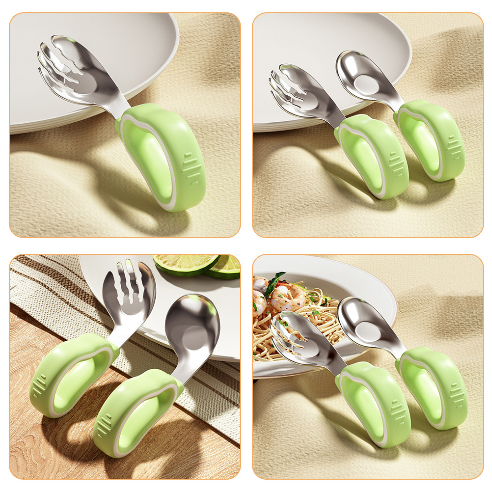 1Set Children Training Fork Sp – Self Feed Spoon Bewertung und Preis