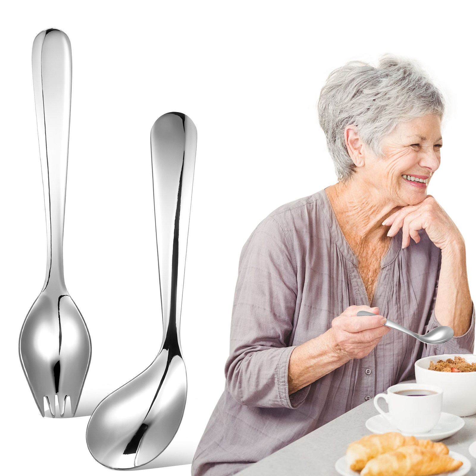 1Set Adaptive Angled Stainless – Self Feed Spoon Bewertung und Preis