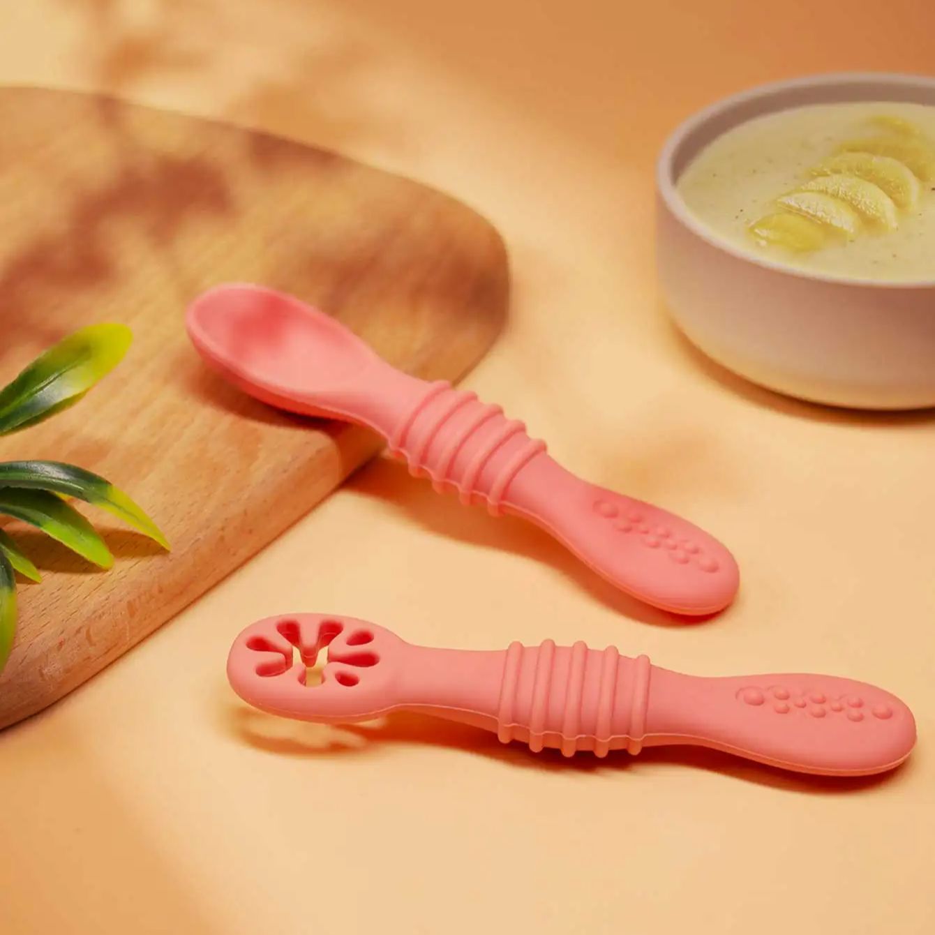 2Pcs Baby Silicone Sticky Spoo – Self Feed Spoon Bewertung und Preis